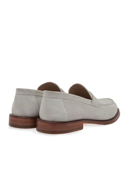 Suede Men's Loafers in Beige Colour