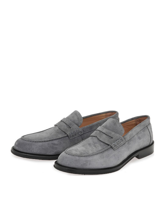 Wildleder Herren Mokassins in Grau Farbe