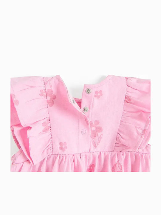 Rochie Fete Mâneca Scurtă Set Cu Accesorii Roz