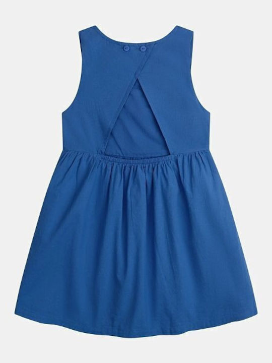 Mädchenkleid Ärmellos Blau
