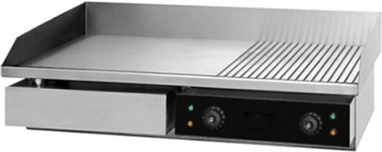 Fresh Gewerbliche Flachgrillplatten mit glatter & geriffelter Platte