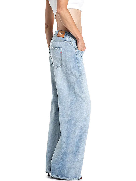 Narja Women's Jean Pants with Rips in Baggy Leg Style