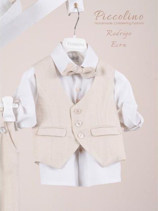 Piccolino Baptistische Anzug für Jungen Rodrigo Rodrigo Ecru