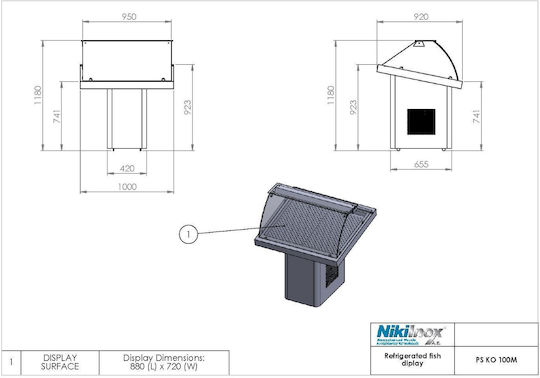 Niki Inox PS KO 100M H120xB100xT90cm PS KO 100M
