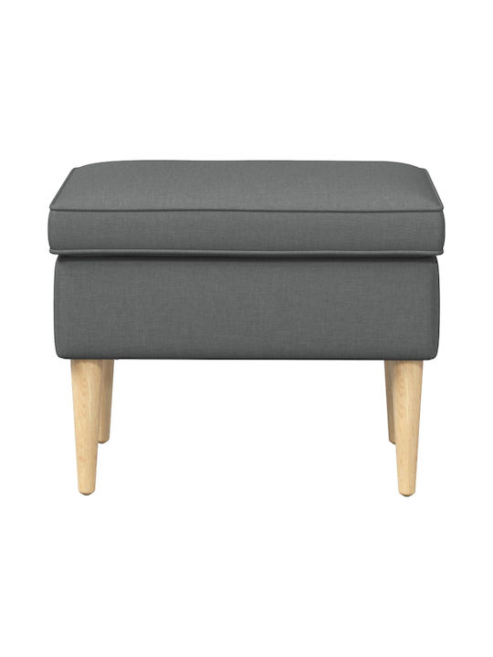 Fabric Upholstered Gray Footstool 55x35x41cm