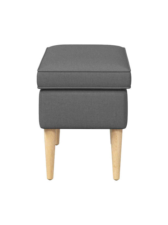 Fabric Upholstered Gray Footstool 55x35x41cm