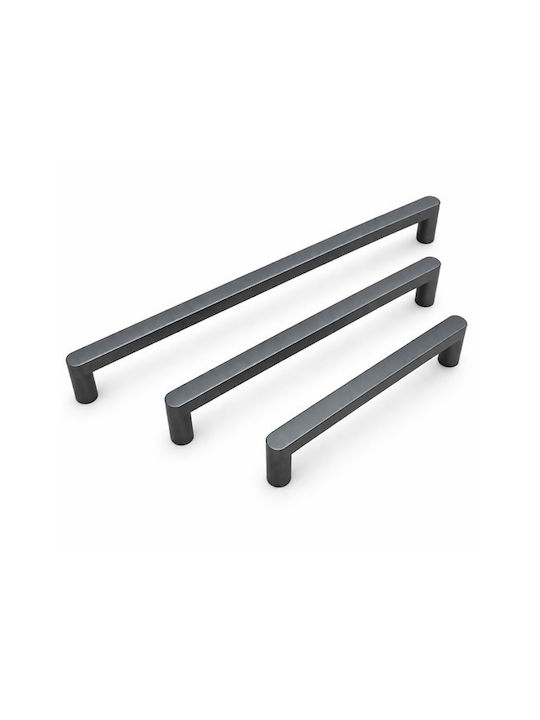 Finetto Möbelgriff aus Metallisch Anthrazit mit Lochabstände 128mm 256-LKBE7128GR