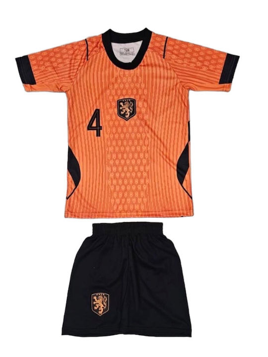Kids Football Set Virgil Van Dijk Netherlands National Team Mundial 2026 Orange Balón De Oro Unisex Kids Av161