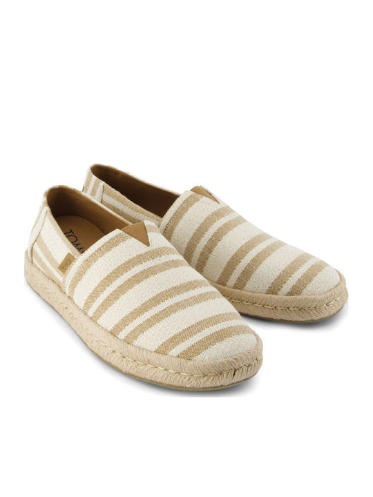 Stoff Herren Espadrilles in Beigen Farbe