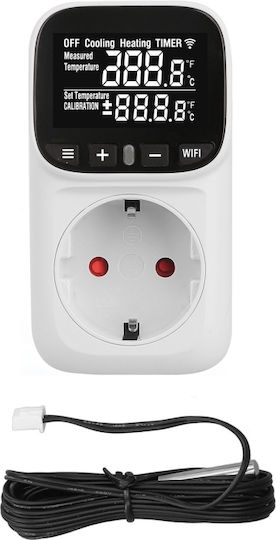 Sinotimer Stc-916l-eu Thermostat Socket 16a 230v Heating Cooling Temperature Control Lighting External Sensor Timer 3680w