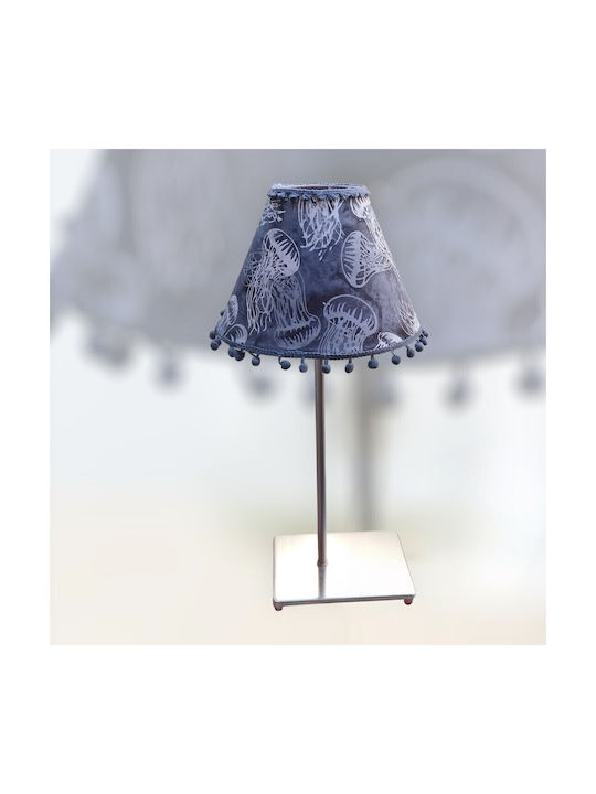 Oxygen Table Lamp for E27 Fitting with Gray Shade and Base