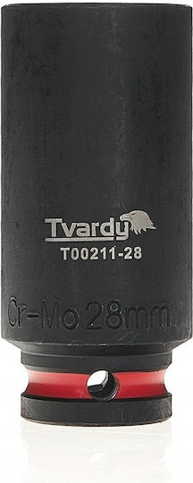 Tvardy Καρυδάκι Αέρος Μακρύ με Καρέ Υποδοχής 1/2" Διάμετρος 28mm