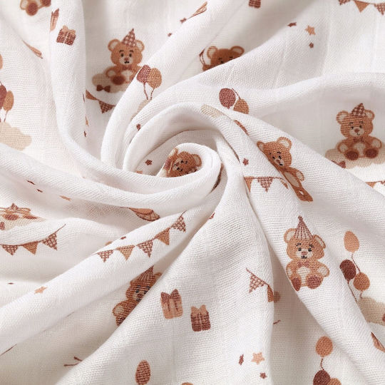 Babyono Muslin Burp Cloths Beige 70x70cm 3pcs