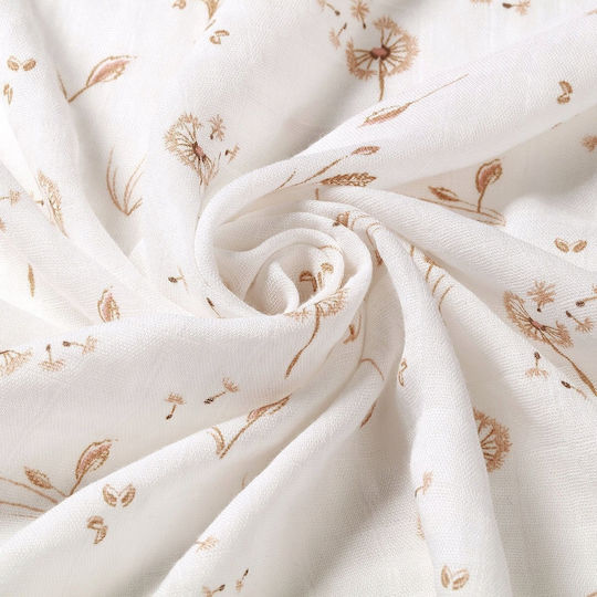 Babyono Muslin Swaddle Blankets Beige 70x70cm 3pcs