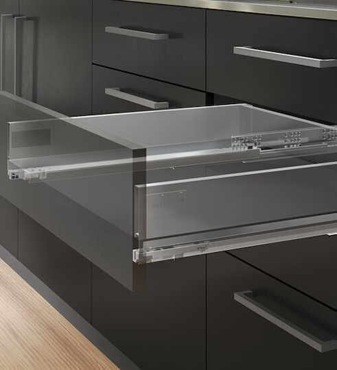 Συρταρι Φρενο Emuca Vertex 3d 131x500mm Ανθρακι 40kg