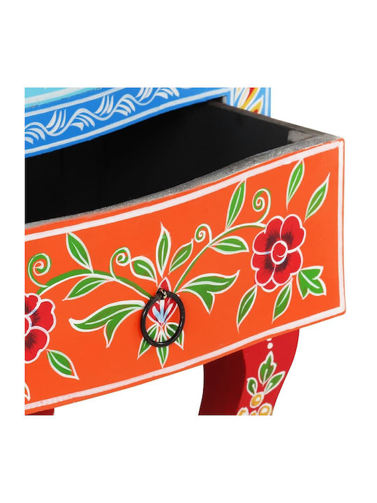 Bedside Table Made of Solid Wood Multicolour 40x30x60cm