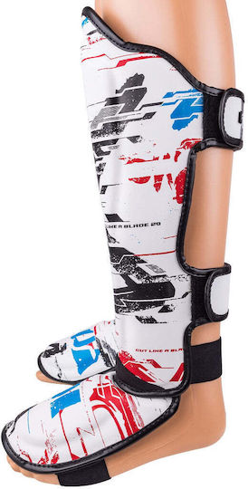 8 Weapons Adults White Shin Guards