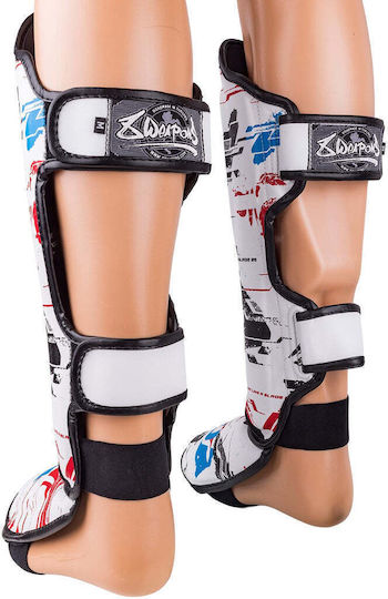 8 Weapons Adults White Shin Guards