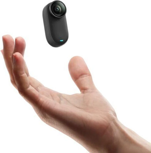 Insta360 GO 3S Motorcycle In-Helmet POV Bundle 128GB Action Camera 4K Ultra HD 360° Shooting Underwater with 2" Screen and Wi-Fi Midnight Black