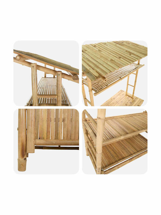 Plastic Outdoor Bar Table Natural 110x50cm