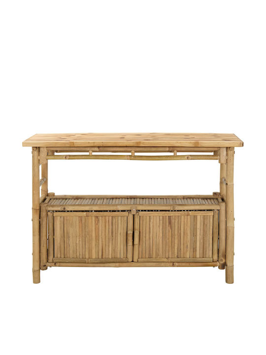 Plastic Outdoor Table Natural 110x35x75cm