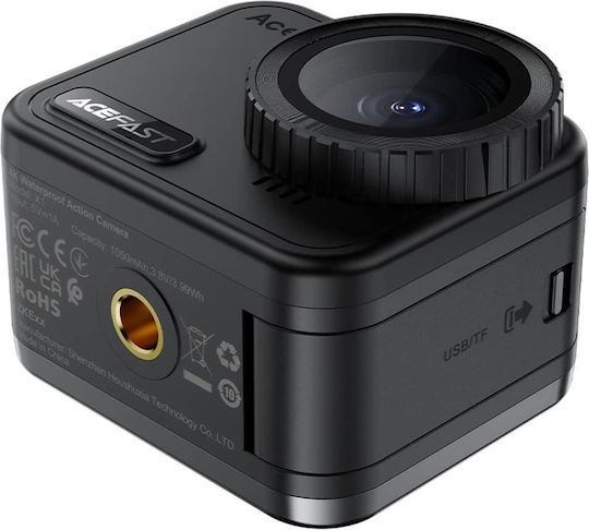 Acefast X1 Action Camera 4K Ultra HD Υποβρύχια με Οθόνη Αφής και Wi-Fi Μαύρη