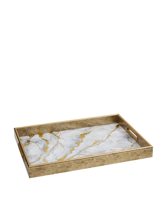 Δίσκος Διακόσμησης 44.7x31.6x4.5 A-s Calvi White Marble 215233a 32.4x30x94.8 Mdf