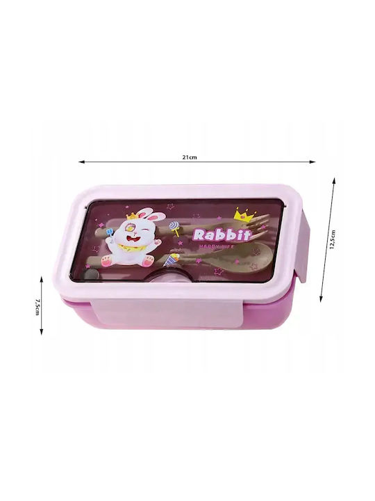 Mittagsboxen Lunch Box 1.1l Hxd6627 Lila Mit Trennwänden & Besteck – Ideal Für Schule Arbeit Oder Reise