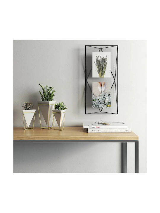 Umbra Prisma Wall Photo Frame Metallic with Black Frame 2 Pieces