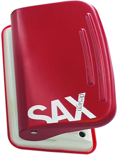 Sax Paper Punch with Guide 2-Hole for 10 Sheets Various Colours Sax in Blue Colour