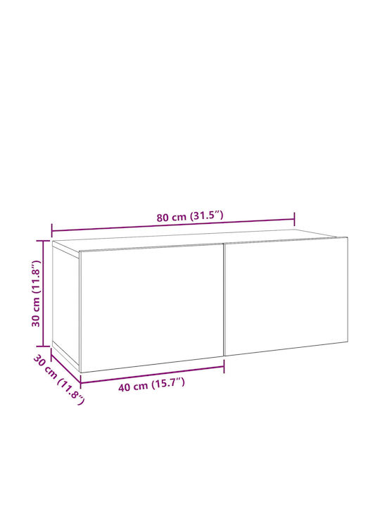 Wohnzimmer TV-Einheit Schwarz M30,5xB30xH30cm