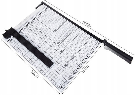 Mașină de Tăiat Ghilotină de Birou Tabletop 45cm pentru Foi de Dimensiune până la A4
