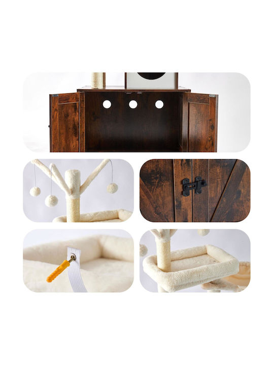 Relaxdays Stâlp Pentru Zgâriere Copac Pentru Pisici Multicolor
