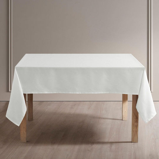 Kotonia Home Față De Masă Hotel Sanforizată Percale 100% Bumbac 200 Gr/m² Mărime 150x300 Cm Albă