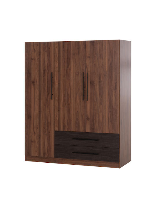 Dulap Triplă cu Loft Nucă 150x55.5x160cm