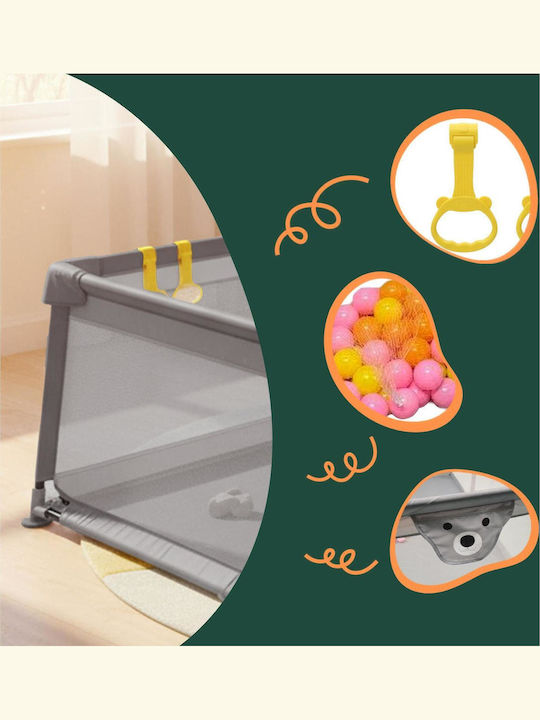 Relaxdays Playpen with Mattress Gray 150x150cm