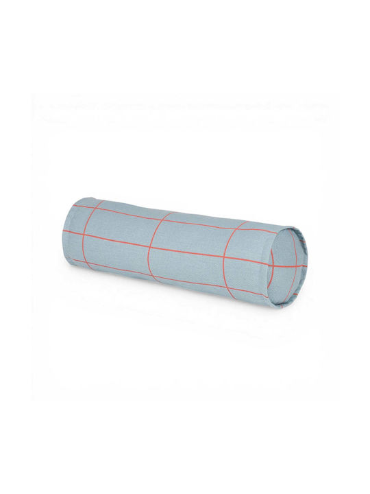 Nobodinoz Μαξιλάρι Καναπέ Vibes από 100% Βαμβάκι Blue Red Grid 18x50εκ.