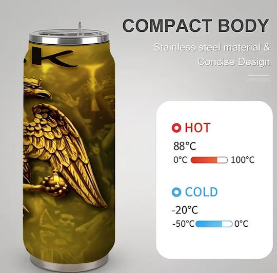 ShuShu Термос Чаша Неръждаема Стомана 500ml със Сламка