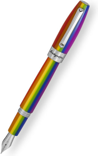Montegrappa Fortuna Πένα Γραφής από Ατσάλι Rainbow