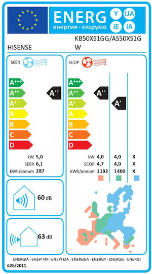 Hisense Fresh Air Aparat de Aer Condiționat Inverter 12000 BTU A+++/A++ cu Inteligență Artificială