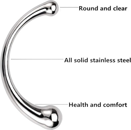 Smd Hotsteel Stainless Steel Curved G-spot & P-spot Dildo