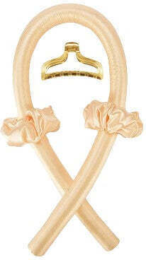 Heatless Hair Curler 2 Silk Elastics 1 Clip