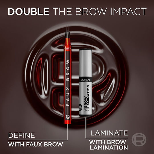 L'Oreal Paris Infaillible Faux Brow Водоустойчиво Химикал За Вежди Мек Черен 1мл
