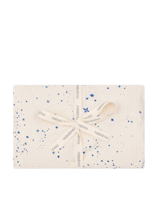 Nobodinoz Changing Pad Cover Made of Fabric Blue Milky Way 70x50cm