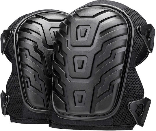 Set 2 Genunchiere De Protecție Cu Gel Ideale Pentru Lucrări De Construcții Strat Protector Dur Interior Confortabil Înălțime 24 Cm Lățime 20 Cm Curea Reglabilă Lungime 25 45 Cm Negre