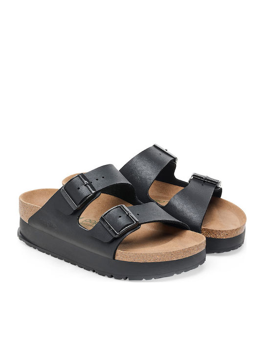 Arizona Γυναικεία Ανατομικά Σανδάλια Μαύρα Narrow Fit