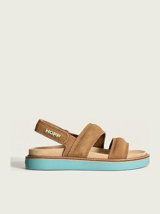 Δερμάτινα Γυναικεία Σανδάλια Sporty Καφέ