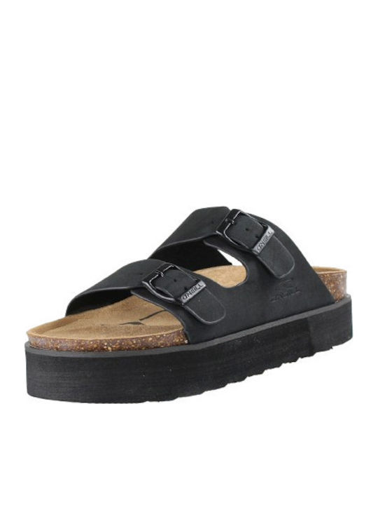 Women's Flat Sandals Flatforms in Black Color