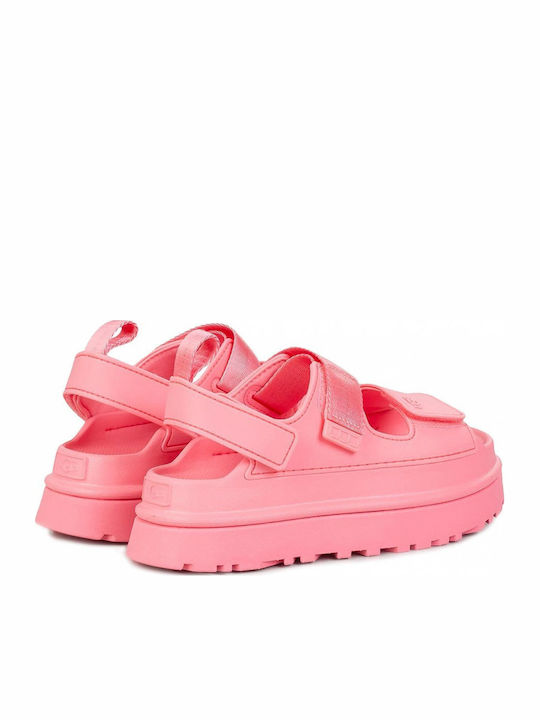 GoldenGlow Women's Flat Sandals Tropical Pink