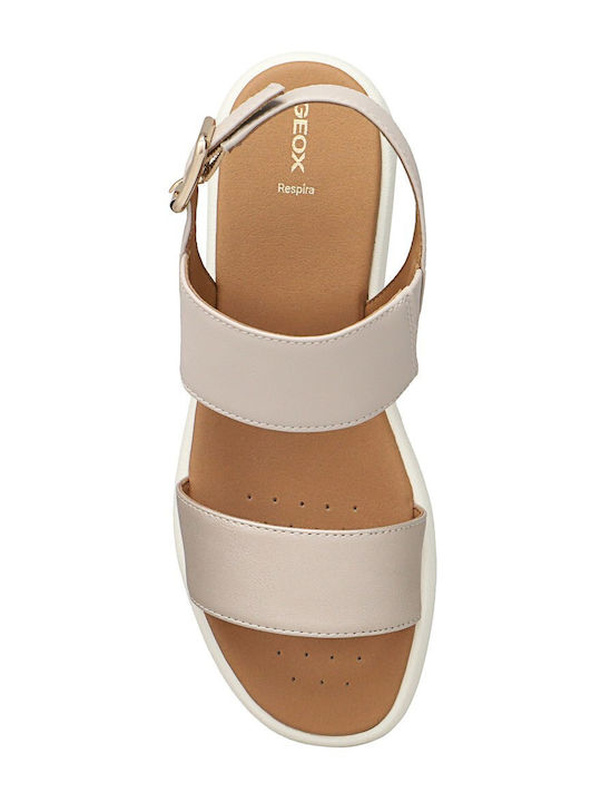 Camalei Γυναικεία Σανδάλια Flatforms Μπεζ